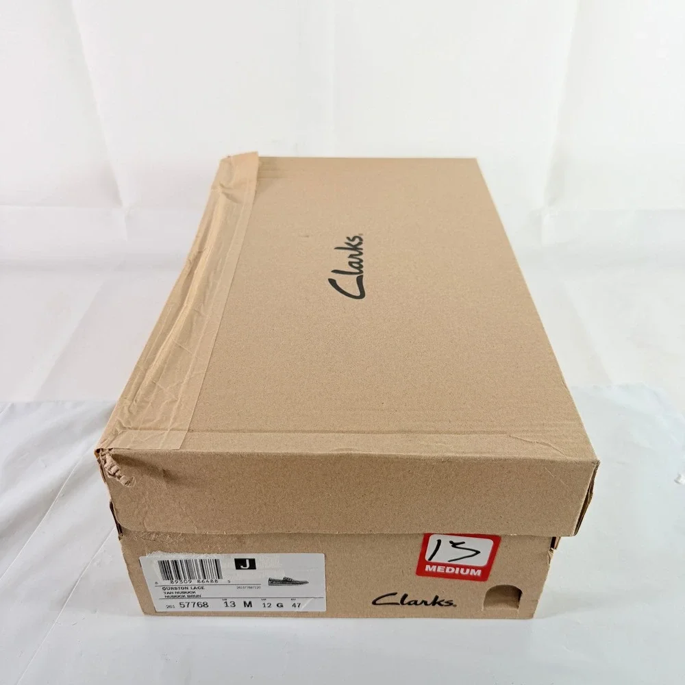 Clarks Durston Lace Tan Nubuck Men's Shoes Size 13 M New with Box